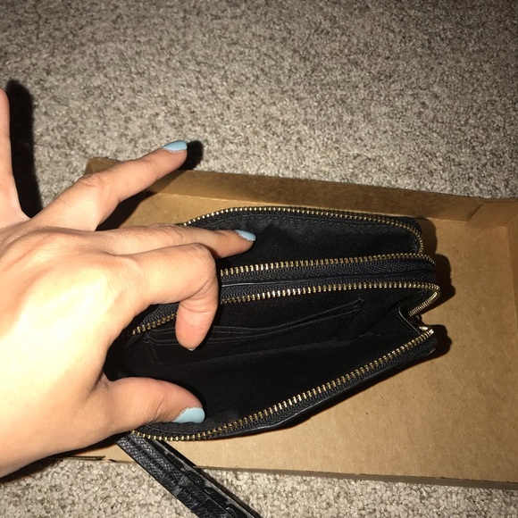 Coach Logo Double Zipper Wristlet Bag - Picture 5 of 7